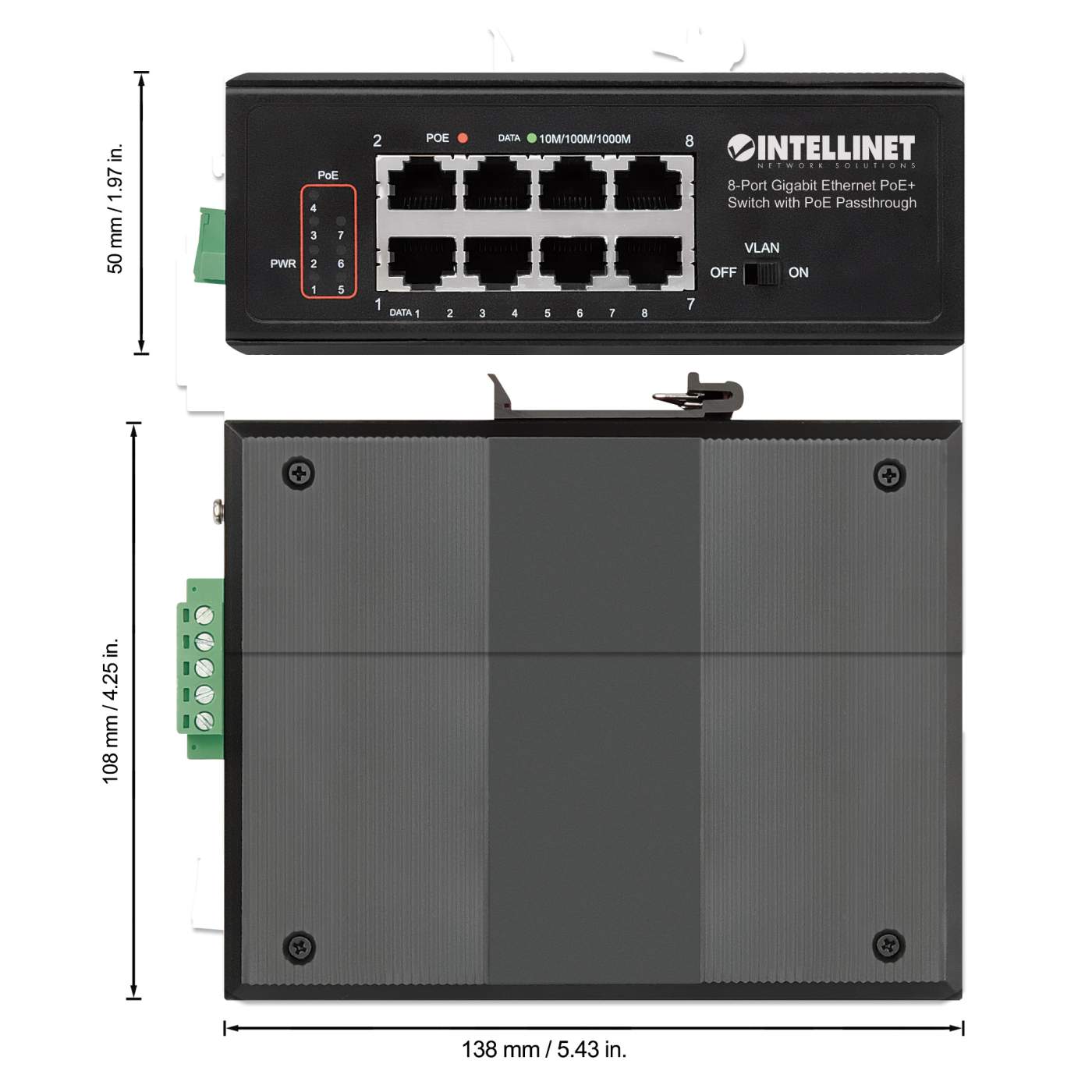 Switch PoE+ con 8 puertos Gigabit (PoE Passthrough) Image 6