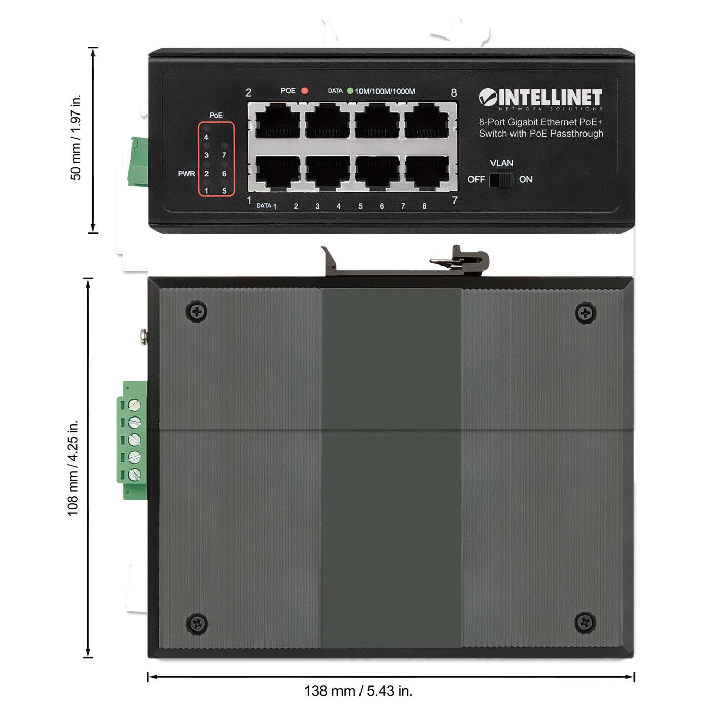 Switch PoE+ con 8 puertos Gigabit (PoE Passthrough) Image 7