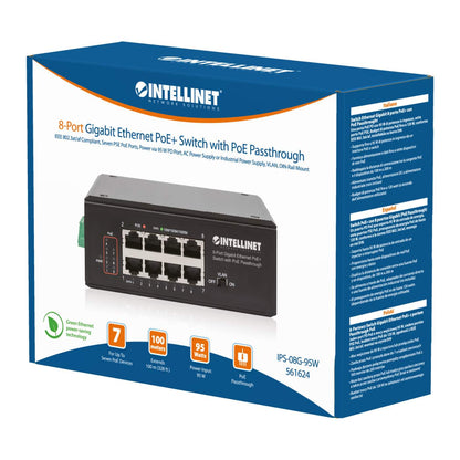 Switch PoE+ con 8 puertos Gigabit (PoE Passthrough) Packaging Image 2