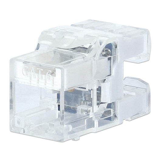180°UTP Cat6 Keystone jack w/LED light, punch down type Image 1