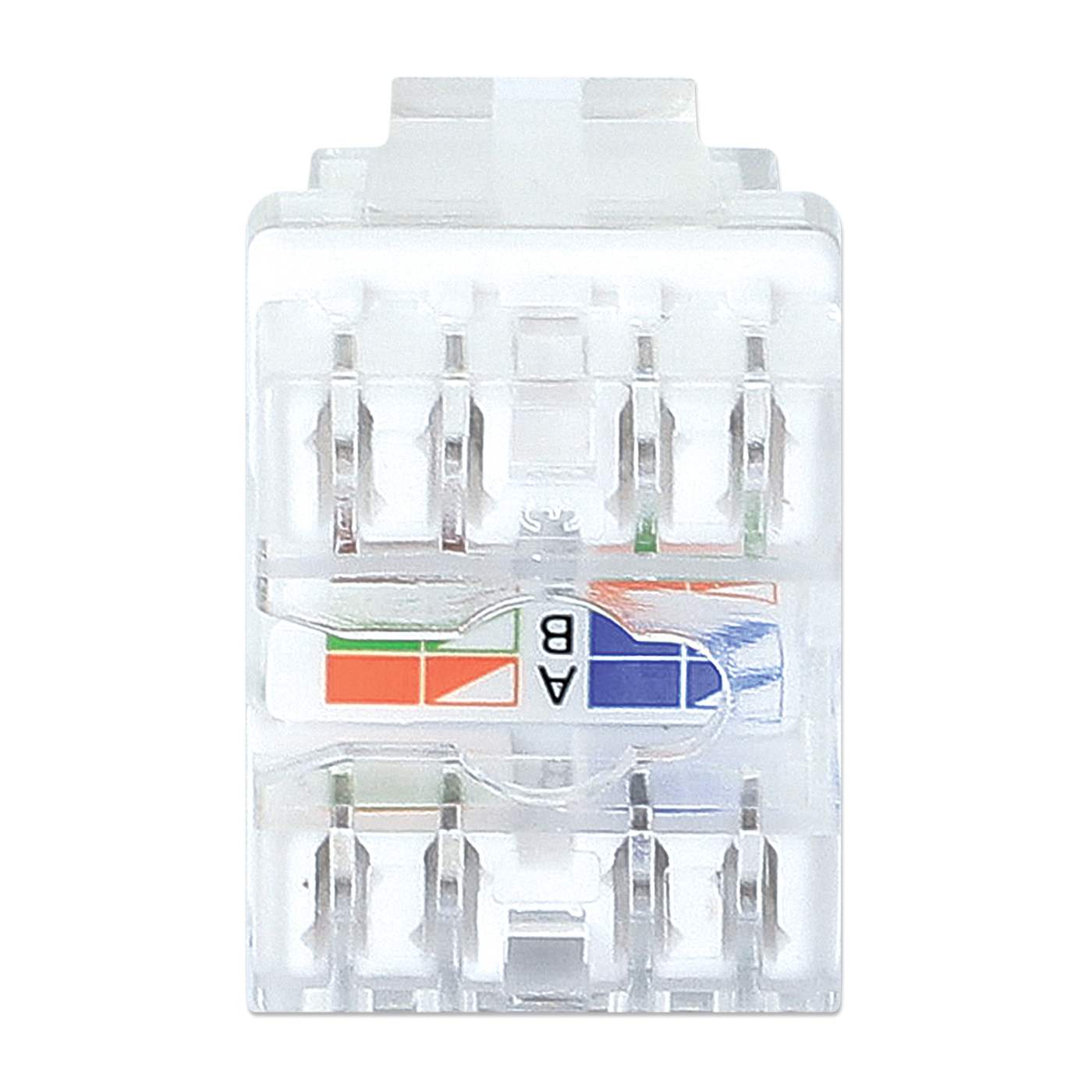 180°UTP Cat6 Keystone jack w/LED light, punch down type Image 4