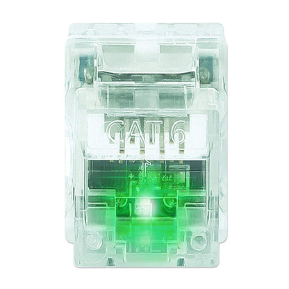 180°UTP Cat6 Keystone jack w/LED light, punch down type Image 6