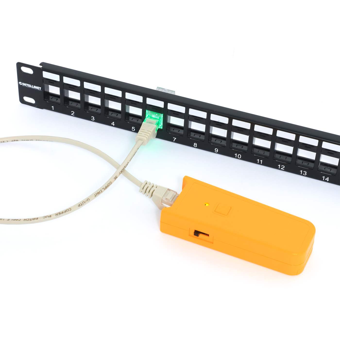 180°UTP Cat6 Keystone jack w/LED light, punch down type Image 7