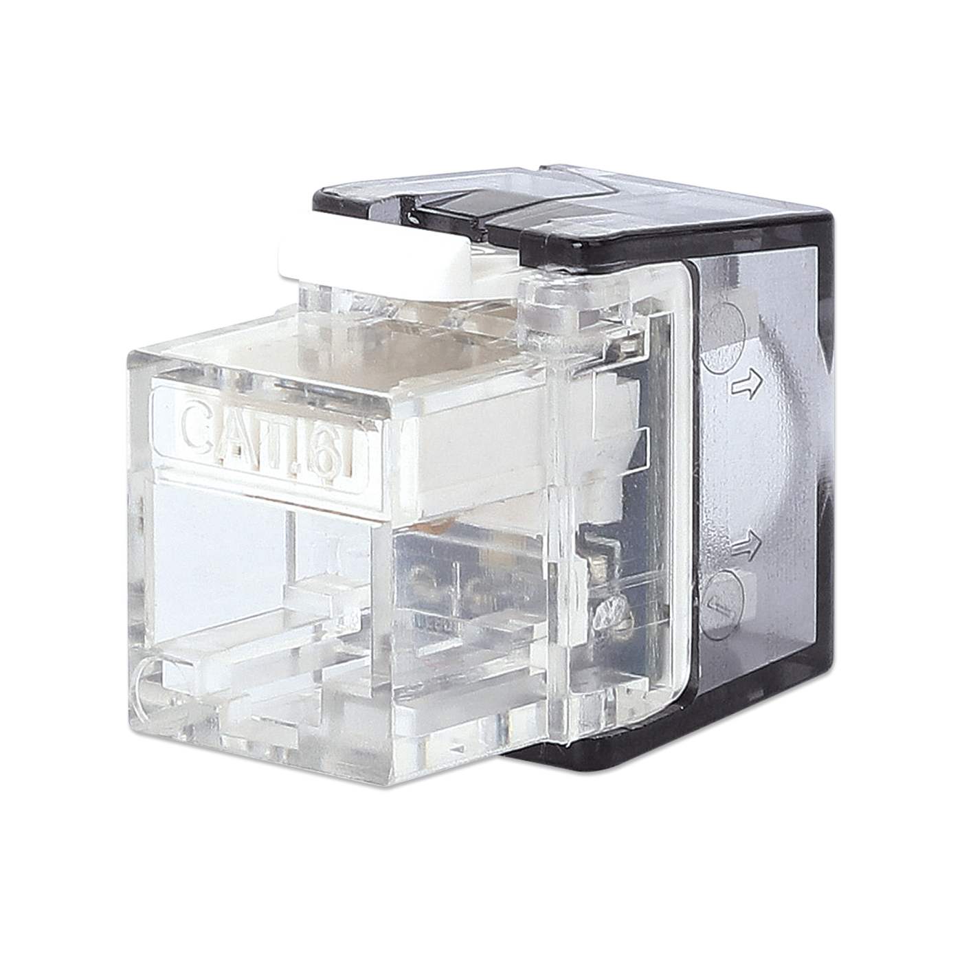 180°UTP Cat6 Keystone jack w/LED light,  toolless type Image 1