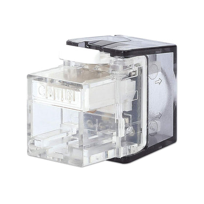 180°UTP Cat6 Keystone jack w/LED light,  toolless type Image 1