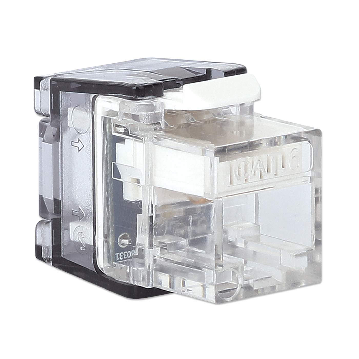 180°UTP Cat6 Keystone jack w/LED light,  toolless type Image 2