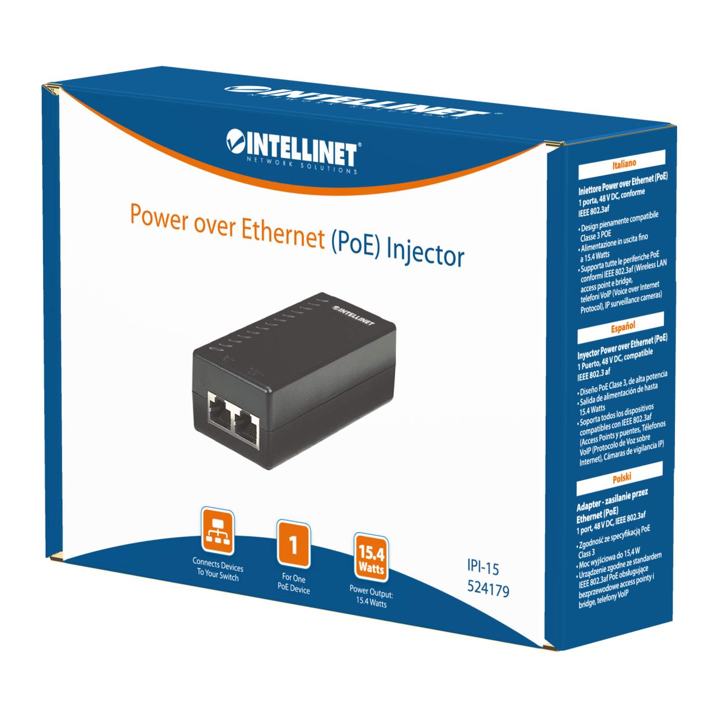 Inyector POE 10/100 Fast Ethernet Packaging Image 2