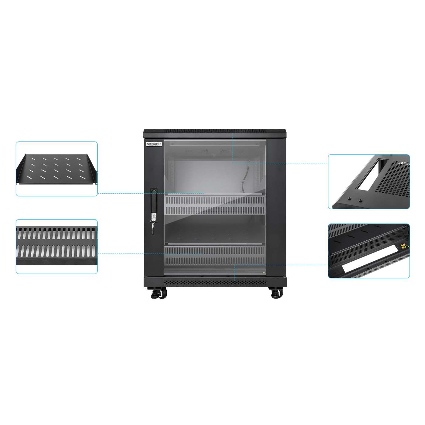 Gabinete 19" Pro Line con extractores de aire, 12U Image 8