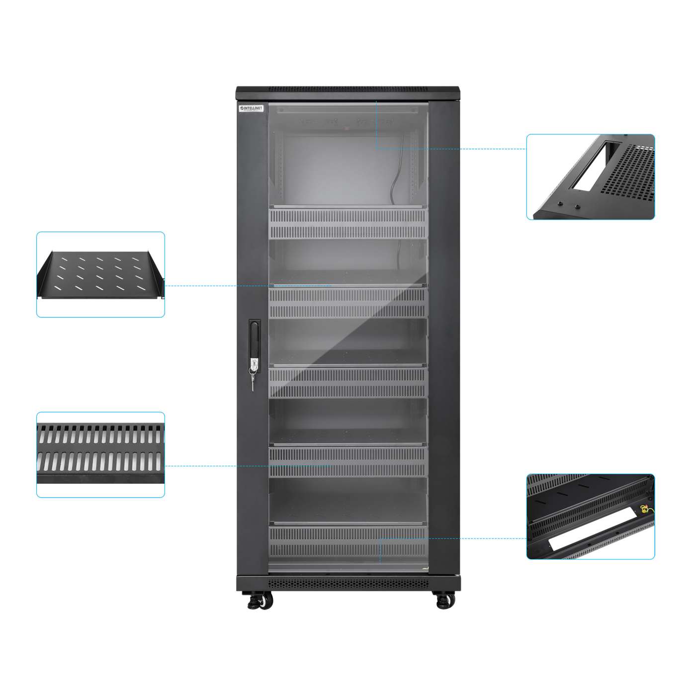 Gabinete 19" Pro Line con extractores de aire, 27U Image 8