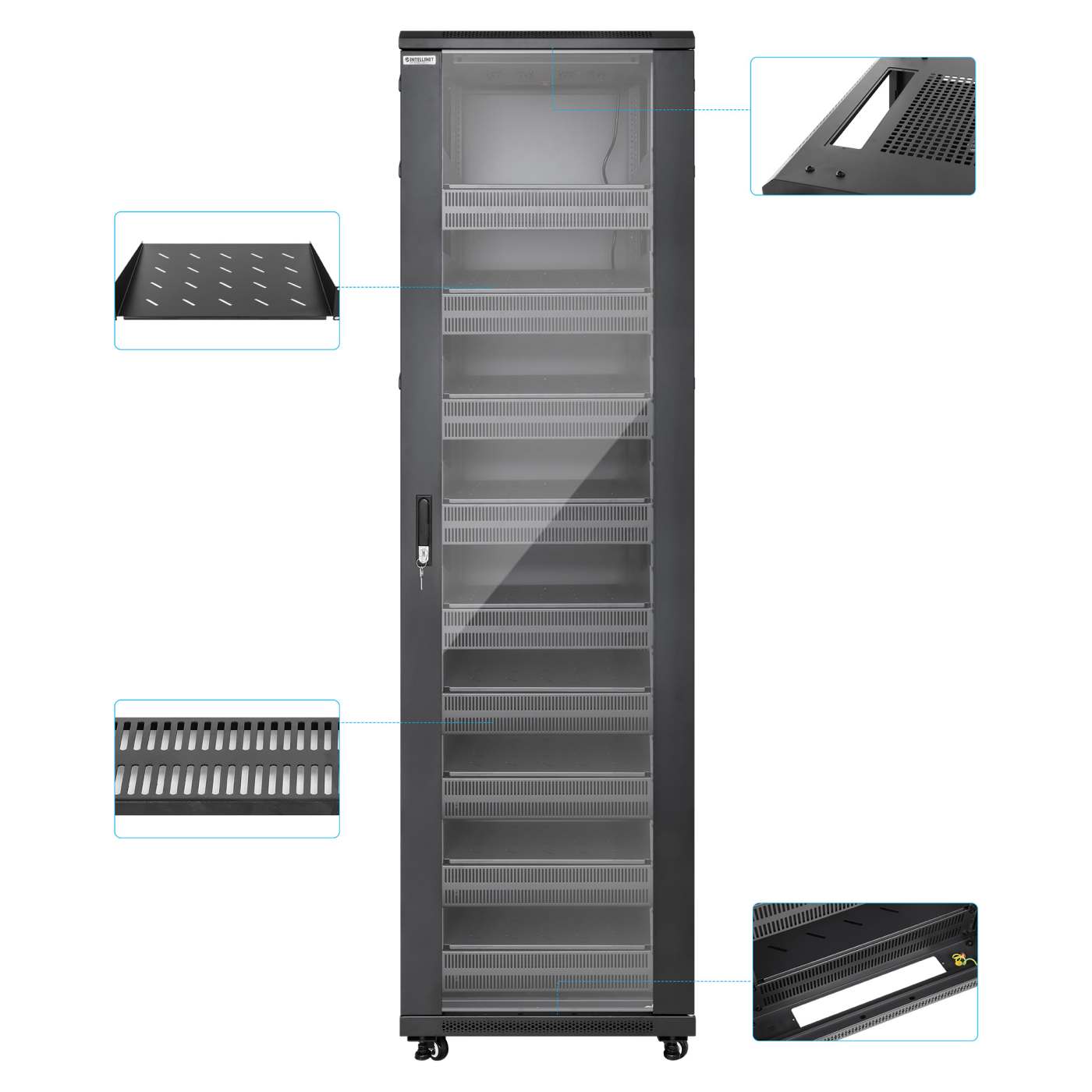 Gabinete 19" Pro Line con extractores de aire, 42U Image 8