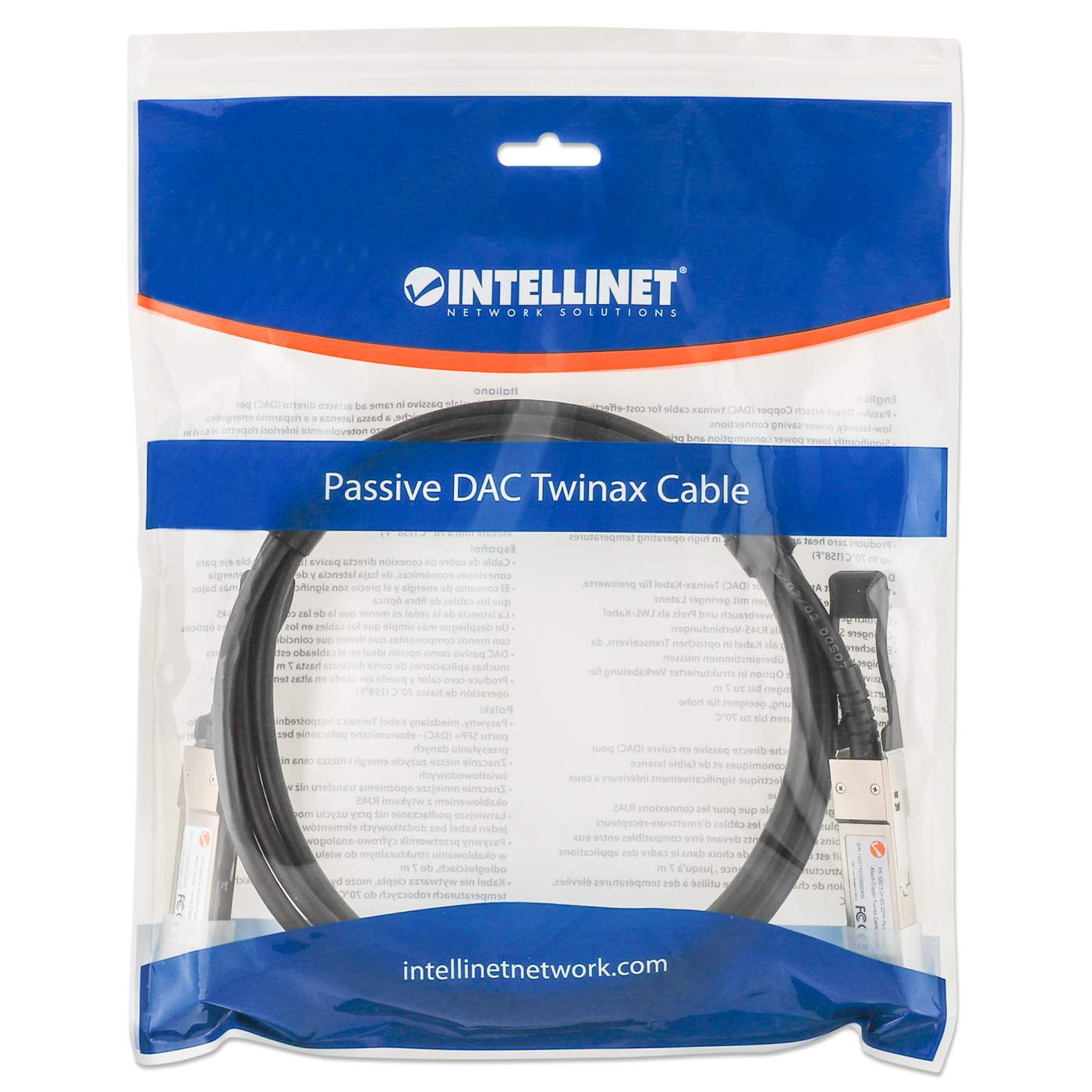 Cable Twinax QSFP+ 40G DAC Pasivo Packaging Image 2