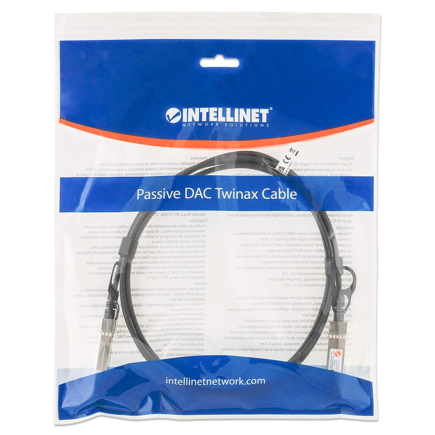 Cable Pasivo Twinax SFP+ con Conexión Directa Packaging Image 2